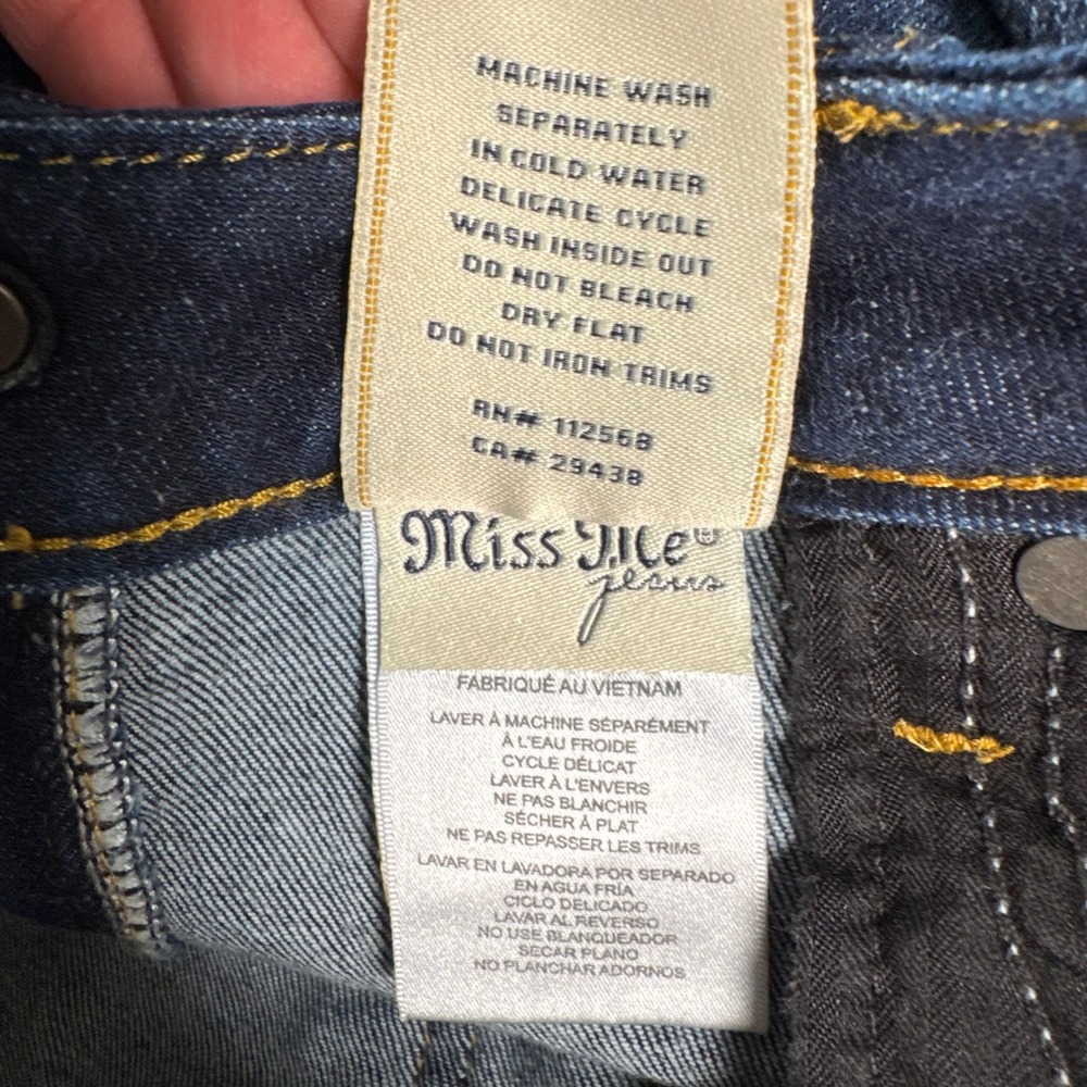 Miss Me Bootcut Jeans‎ Women's 30x34 Dark Wash Y2K Cowboycore Denim - Picture 11 of 12